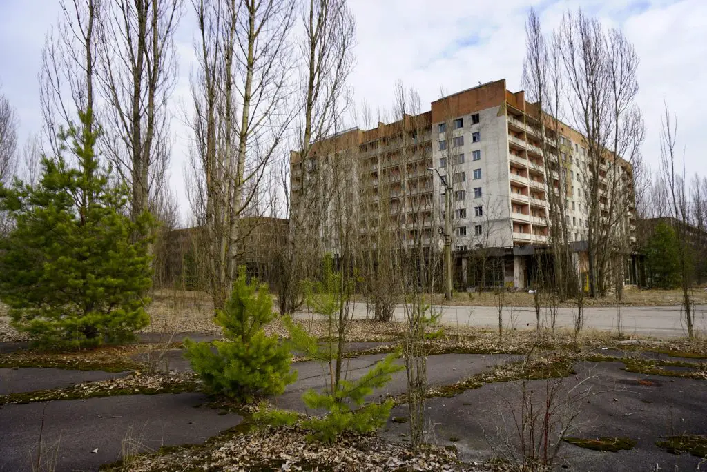 Abandoned building Pripyat Chernobyl Ukraine