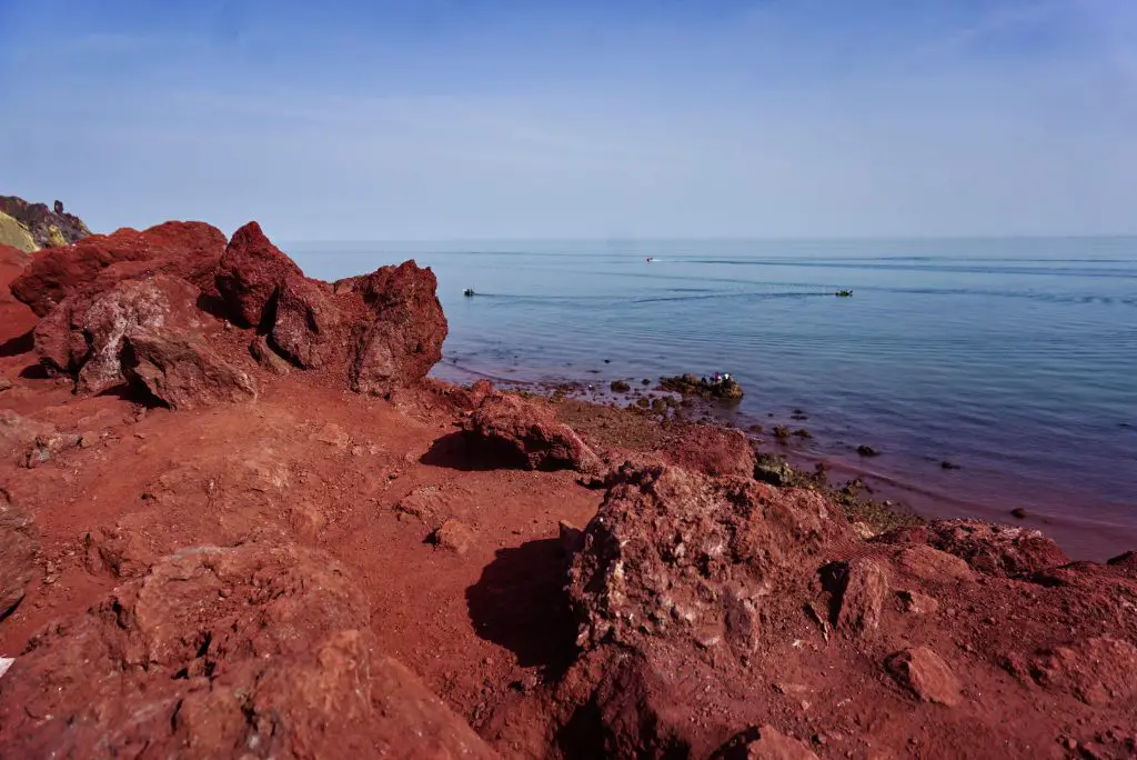 Red beach, Hormuz, Iran
