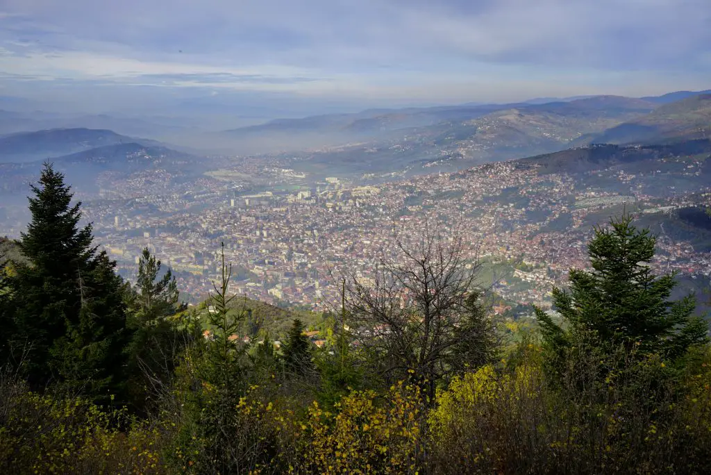 The city from above, Sarajevo, Bosnia and Herzegovina