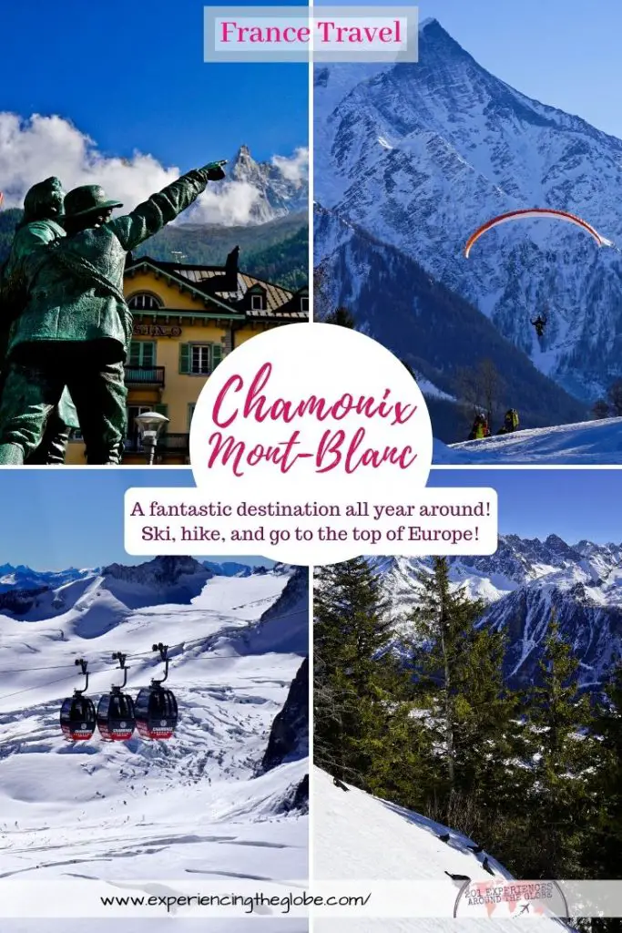 One of the best ski resorts in Europe and its highest point! Visit Chamonix all year, whether you're a sport junkie or just want to enjoy breathtaking views – Experiencing the Globe #Chamonix #MontBlanc #AiguilleDuMidi #MerDeGlace #PlanPraz #LeBrevent #BestSkiResortsInEurope #SkiChamonix #ChamonixSkiResort #ChamonixAccommodation #BeautifulDestinations #Wanderlust #TravelPhotography #VisitChamonix