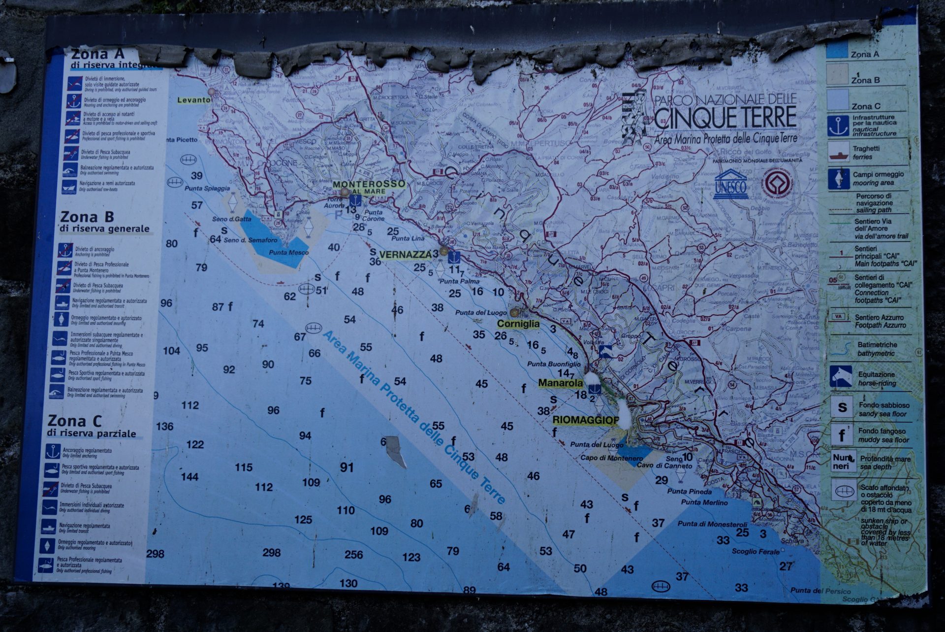 Cinque Terre Italy map