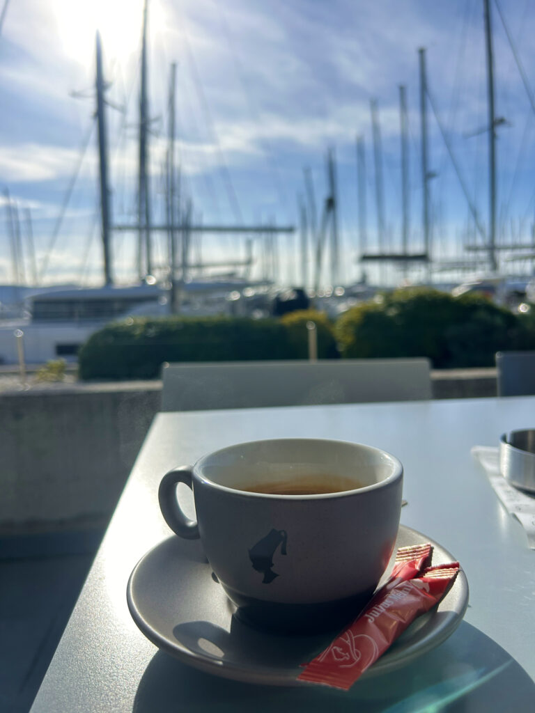 Coffee by he sea, Split, Croatia - Experiencing the Globe