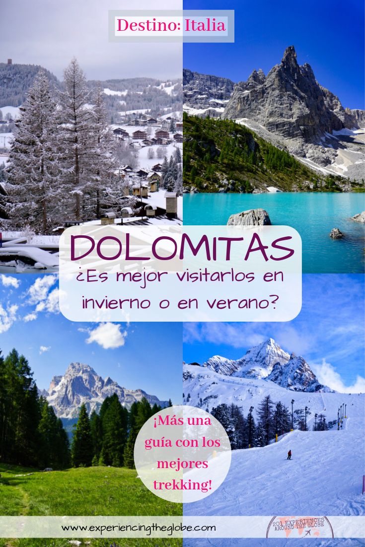 ¿Cuándo es el mejor momento para visitar los Dolomitas, en invierno o en verano? No importa si buscas esquiar en los Alpes o hacer los mejores trekkings, Cortina d’Ampezzo es donde debes ir #Dolomitas #Veneto #Italia #Montañas #Trekking #Ski #ConsejosDeViajeDolomitas