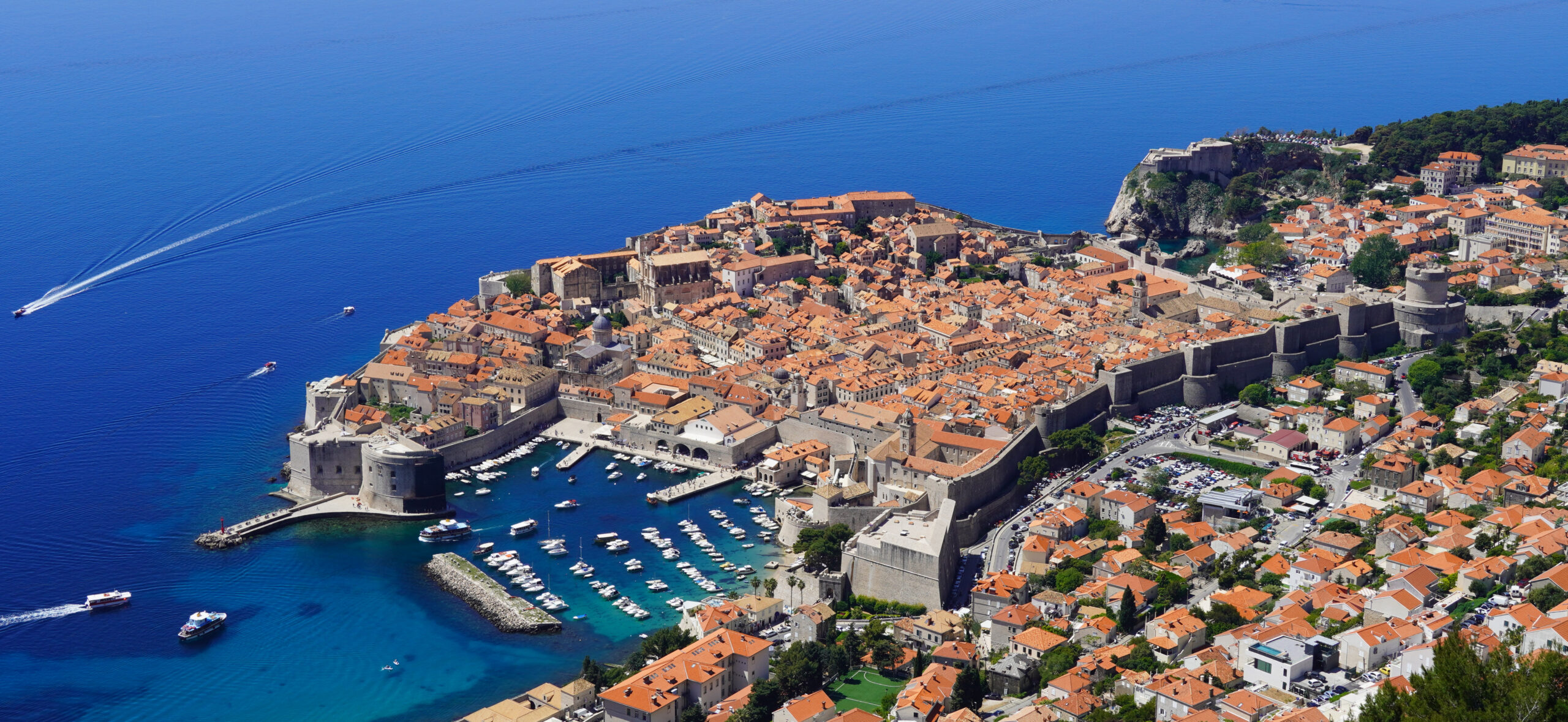 Dubrovnik from Mt. Srd, Croatia