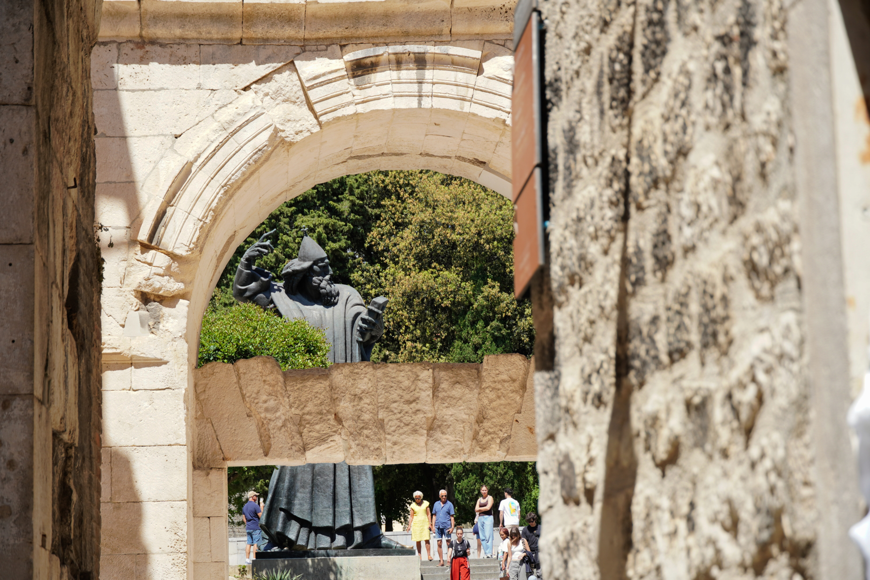 Golden Gate and Gregory of Nin statue, Split, Croatia - Experiencing the Globe