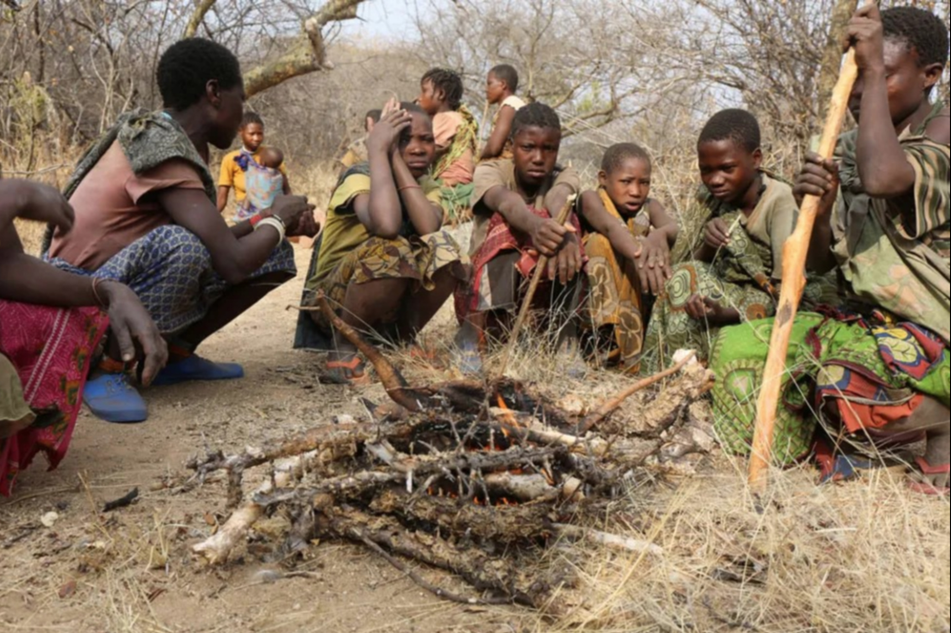 Hadza people in Lake Eyasi, Tanzania