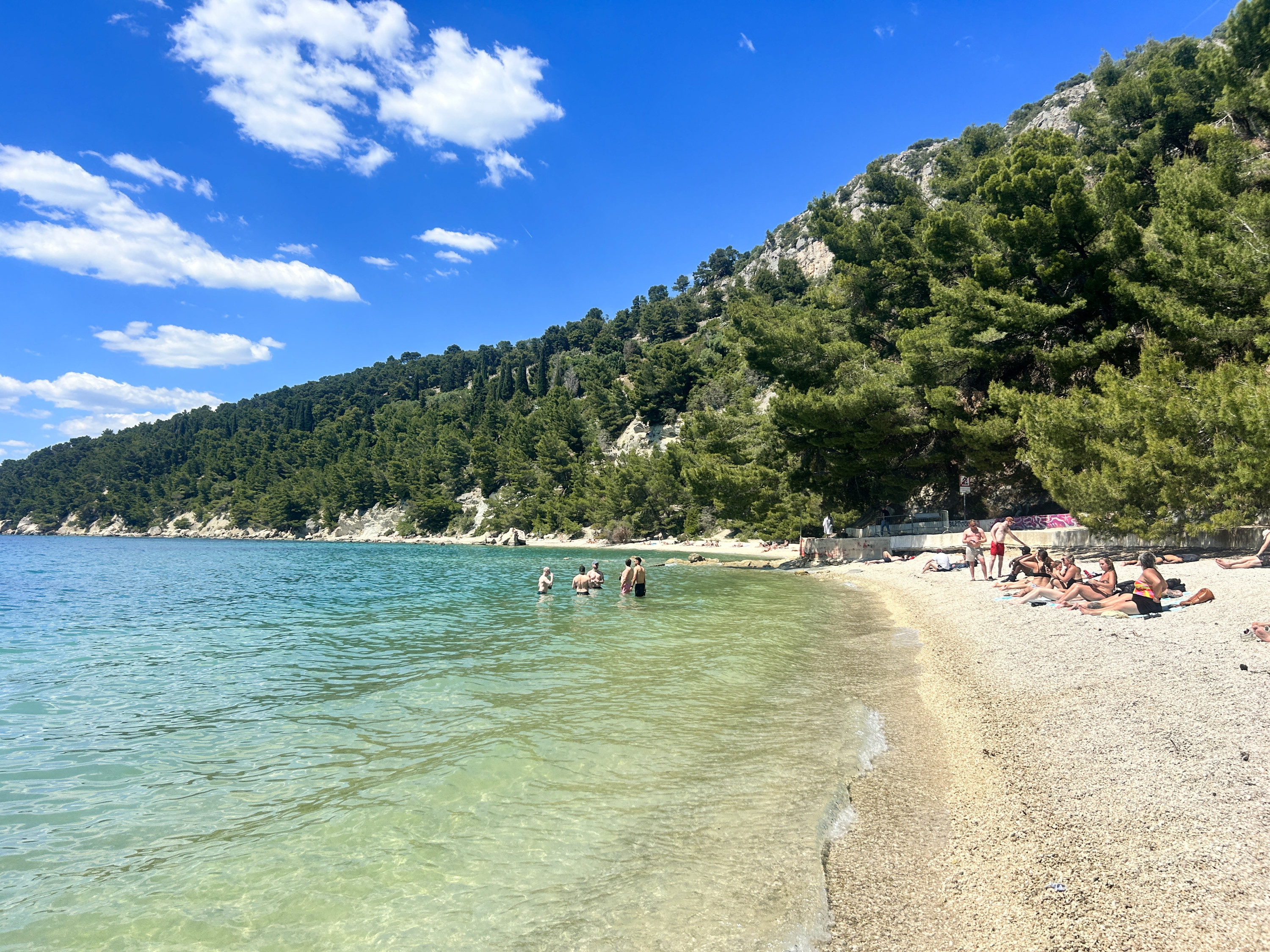 Kasjuni beach in spring, Split, Croatia - Experiencing the Globe