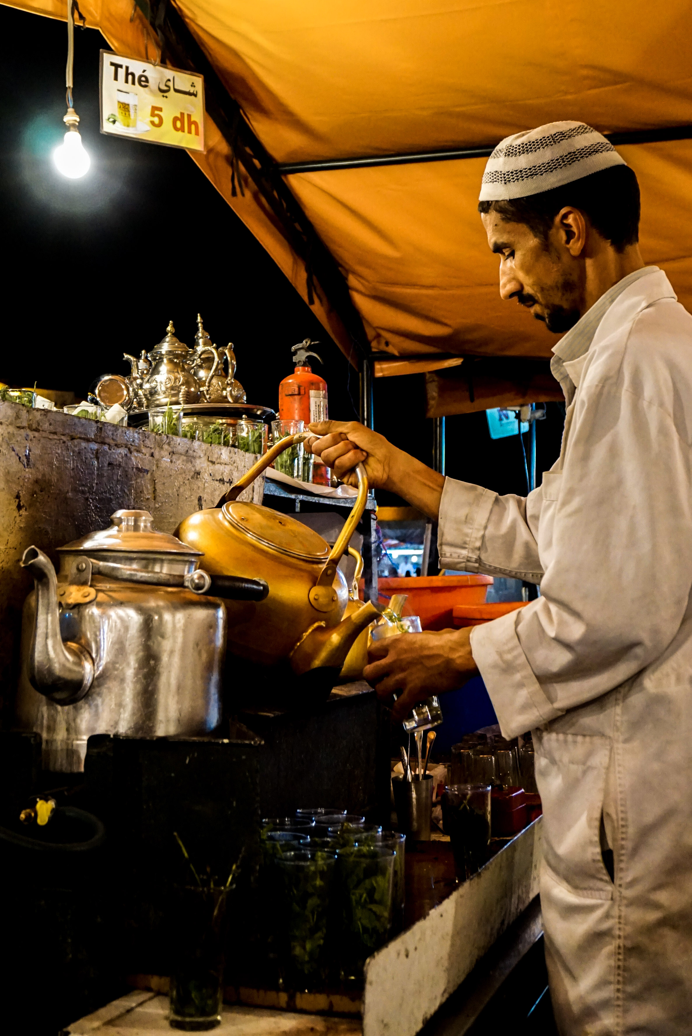 Djemaa el-Fna Mint Tea Marrakesh Morocco