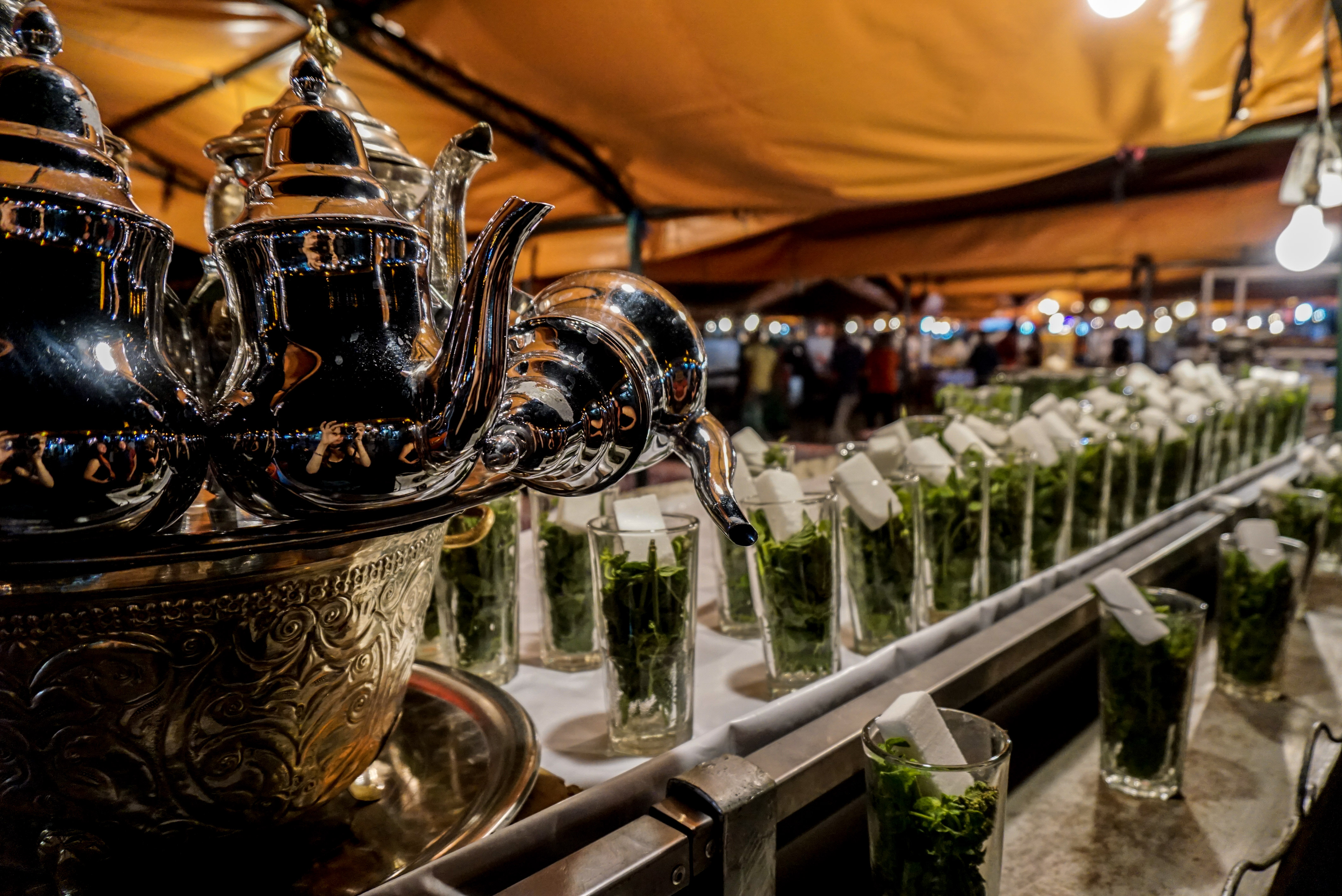 Djemaa el-Fna Mint Tea Marrakesh Morocco