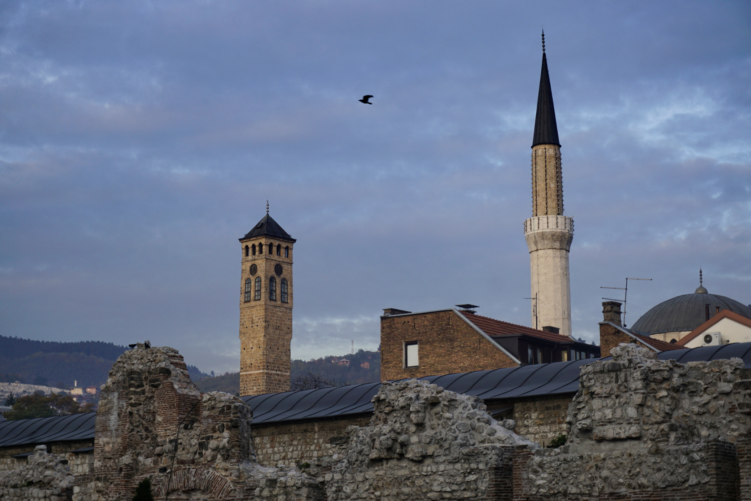 Mosque minarets coexisting with church bell towers in Sarajevo, Bosnia and Herzegovina - Experiencing the Globe