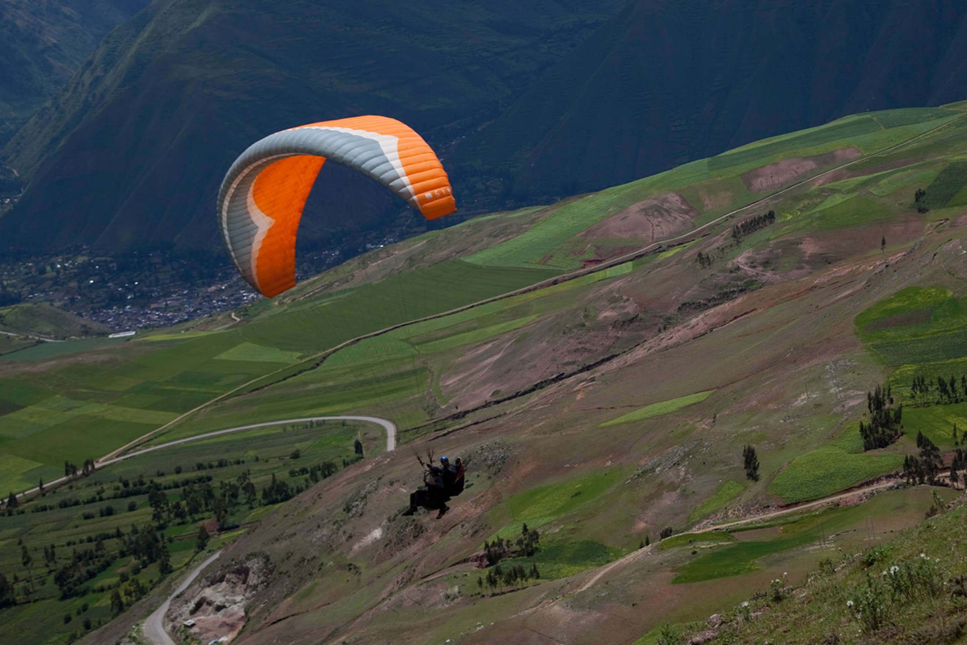 Paragliding in the Sacred Valley, Peru