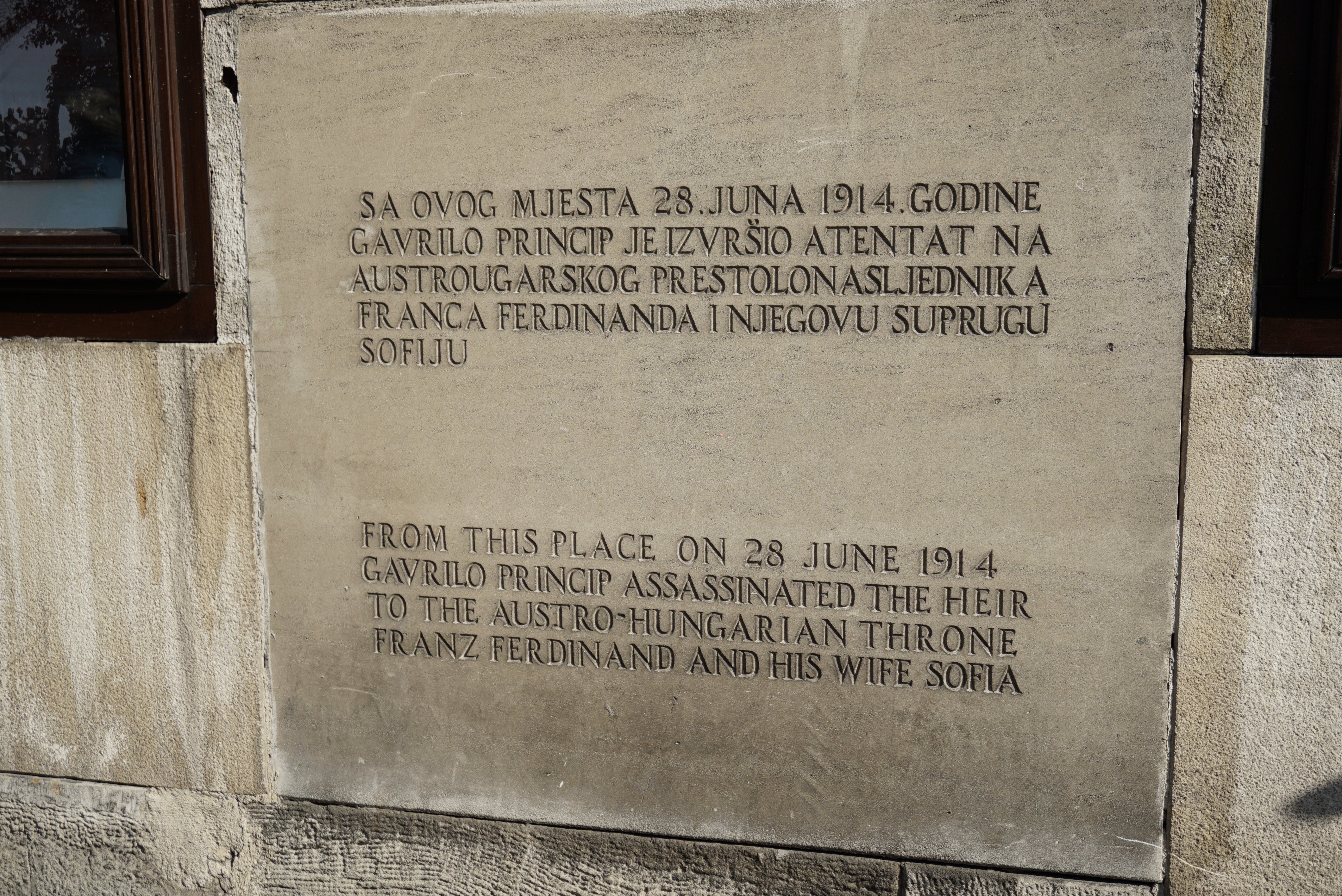 Place of the assassination of the Archduke Franz Ferdinand, Sarajevo, Bosnia and Herzegovina