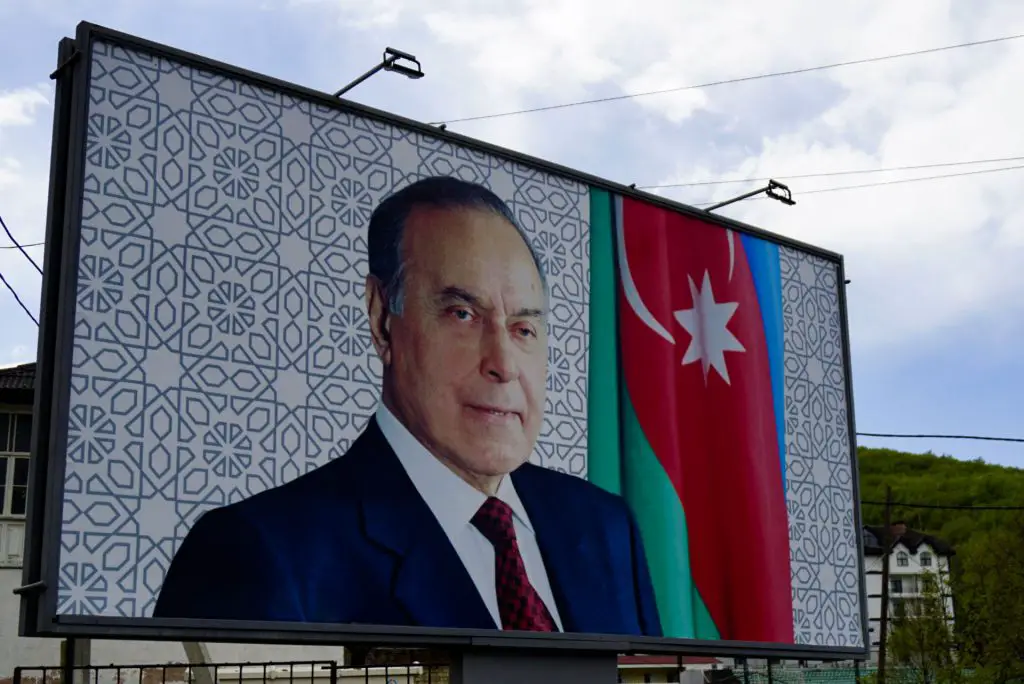 President Heydar Aliyev poster, Azerbaijan