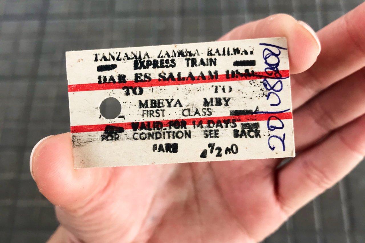 Railway ticket, Tazara train, Dar es Salaam to Mbeya, Tanzania - Experiencing the Globe