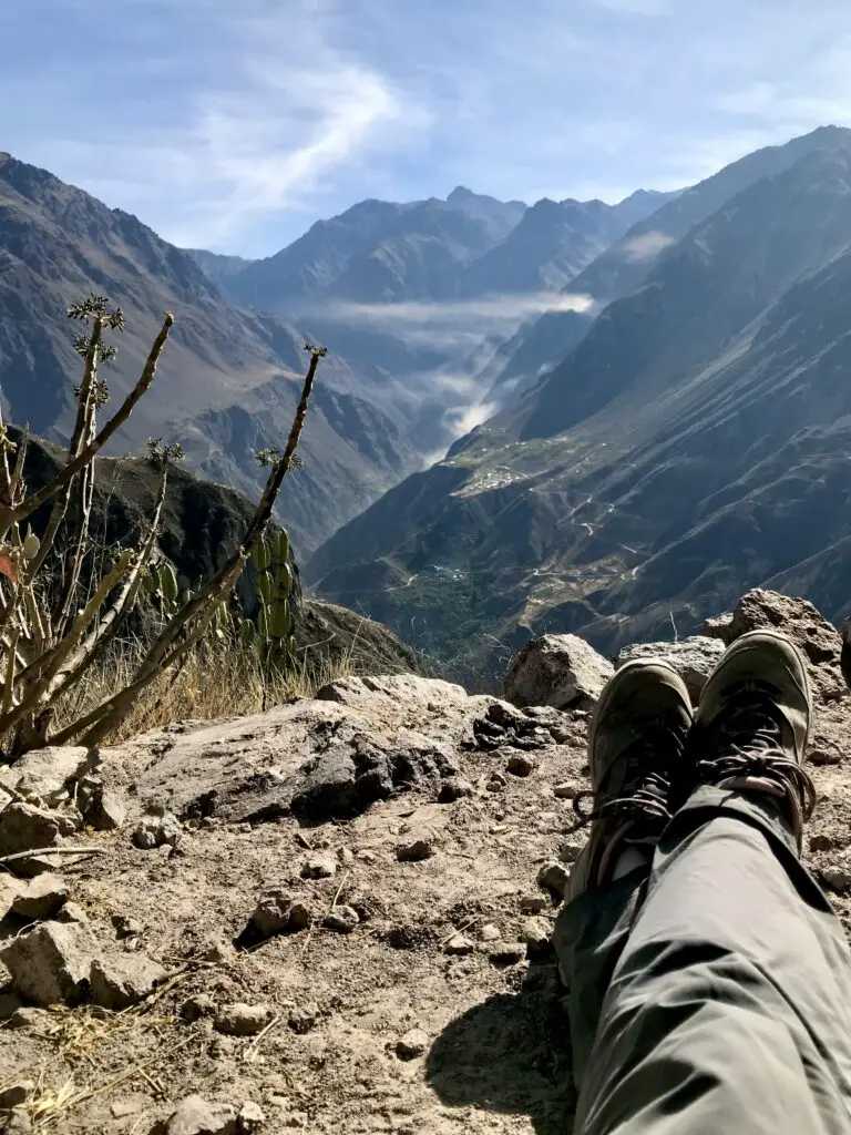 Resting on the way to Llahuar, Colca Canyon, Peru