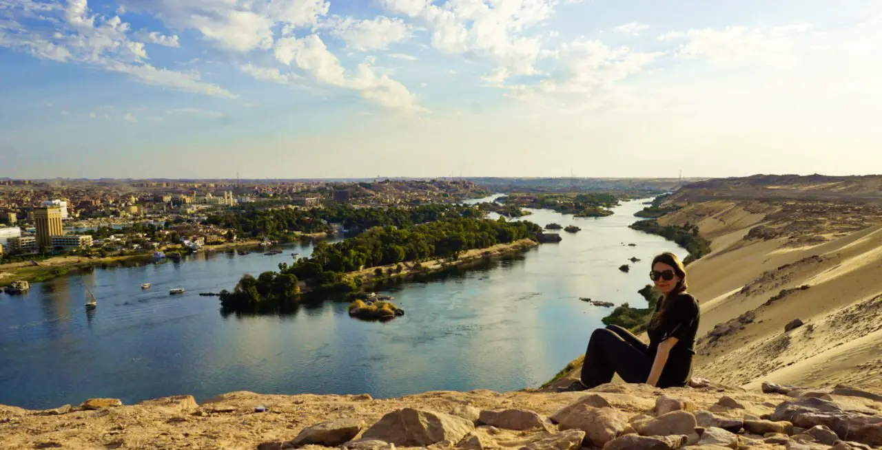 The Nile from Aswan's west bank - Experiencing the Globe