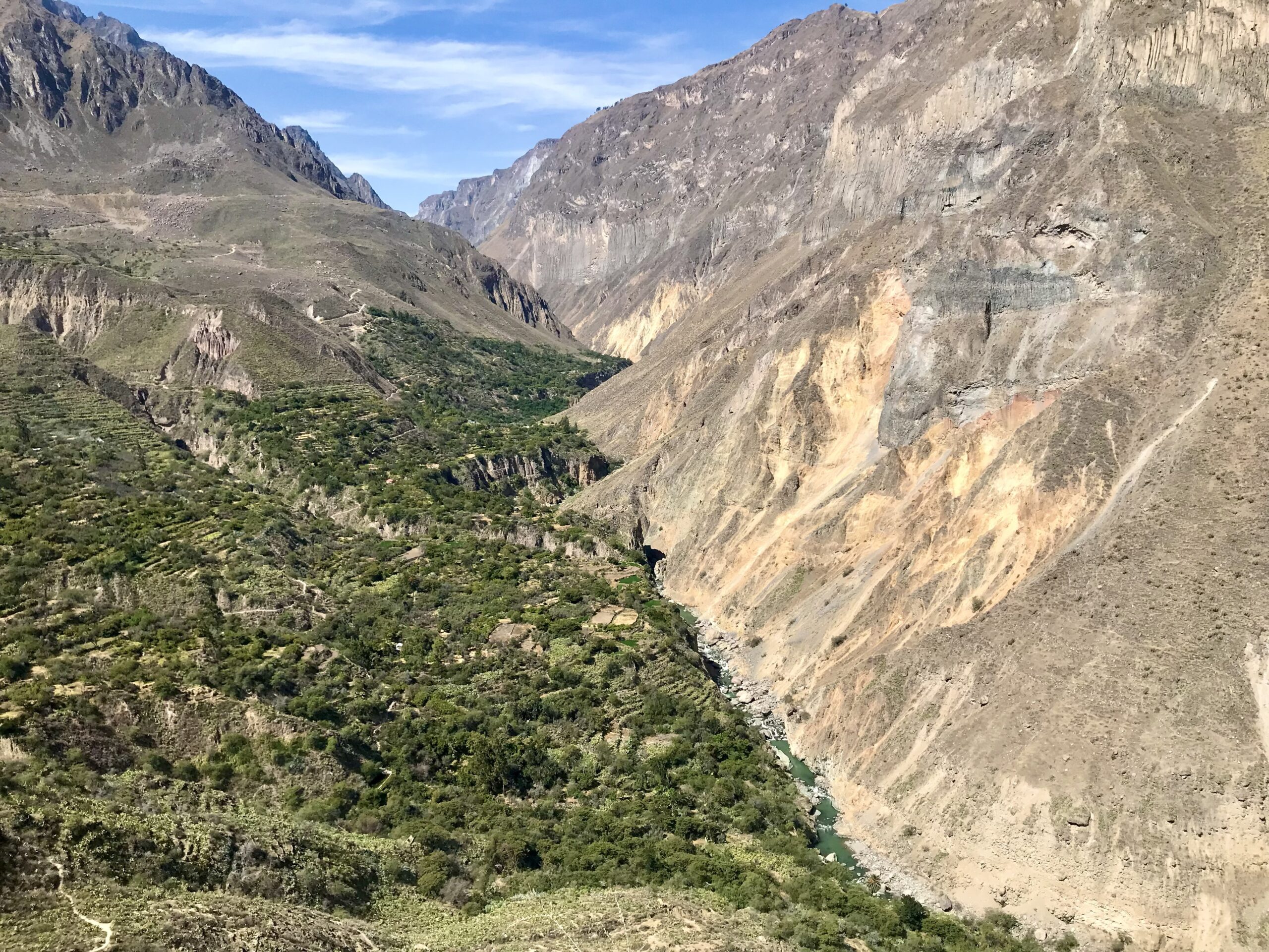 The mighty canoyn and the Colca river, Colca Canyon, Peru